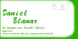 daniel blanar business card